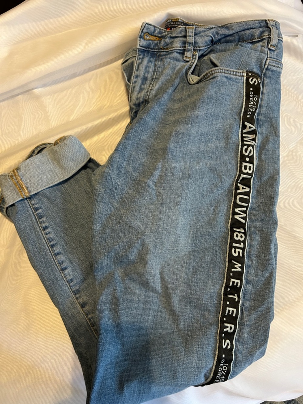 Scotch & Soda Light Blue Side-Stripe Women’s Jeans